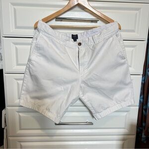 J. Crew White Flat Front Shorts Classic Design